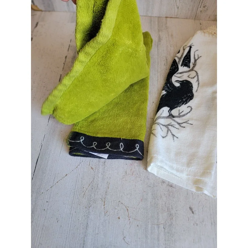 Halloween trick or treat kitchen towel set unique cute home decor bat‎